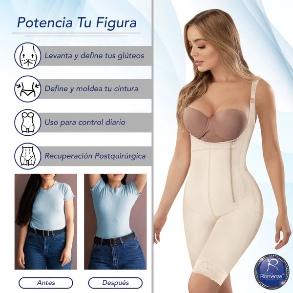 Mod 3248. A la rodilla senos libres con zipper