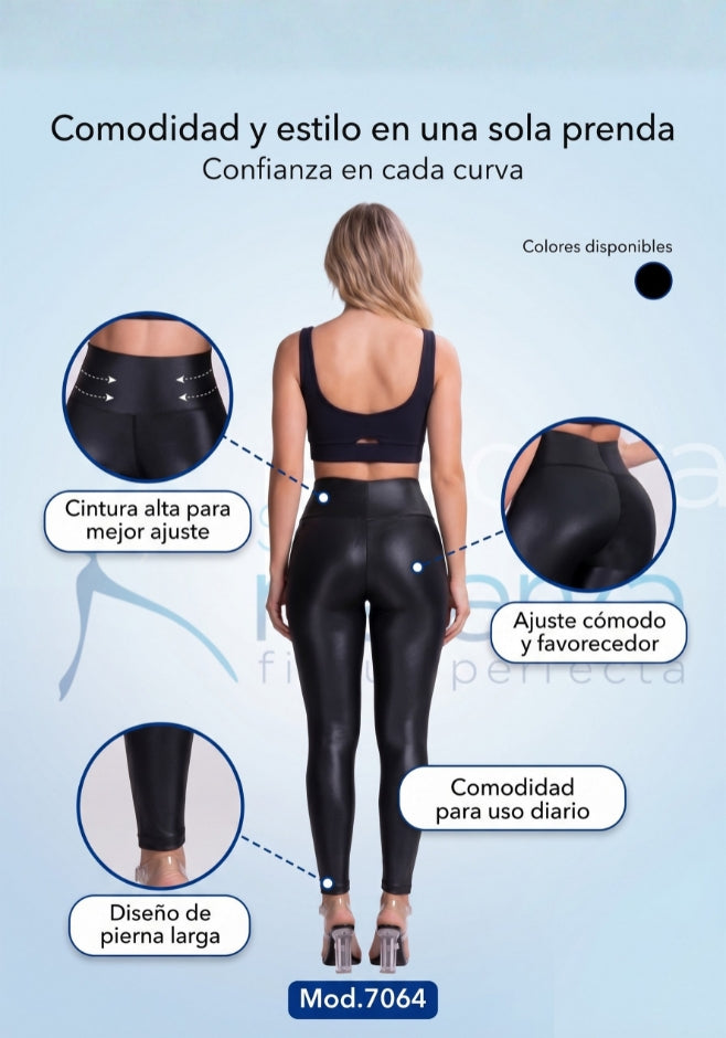 Leggins Up casual imitación de cuero Ref. 7064