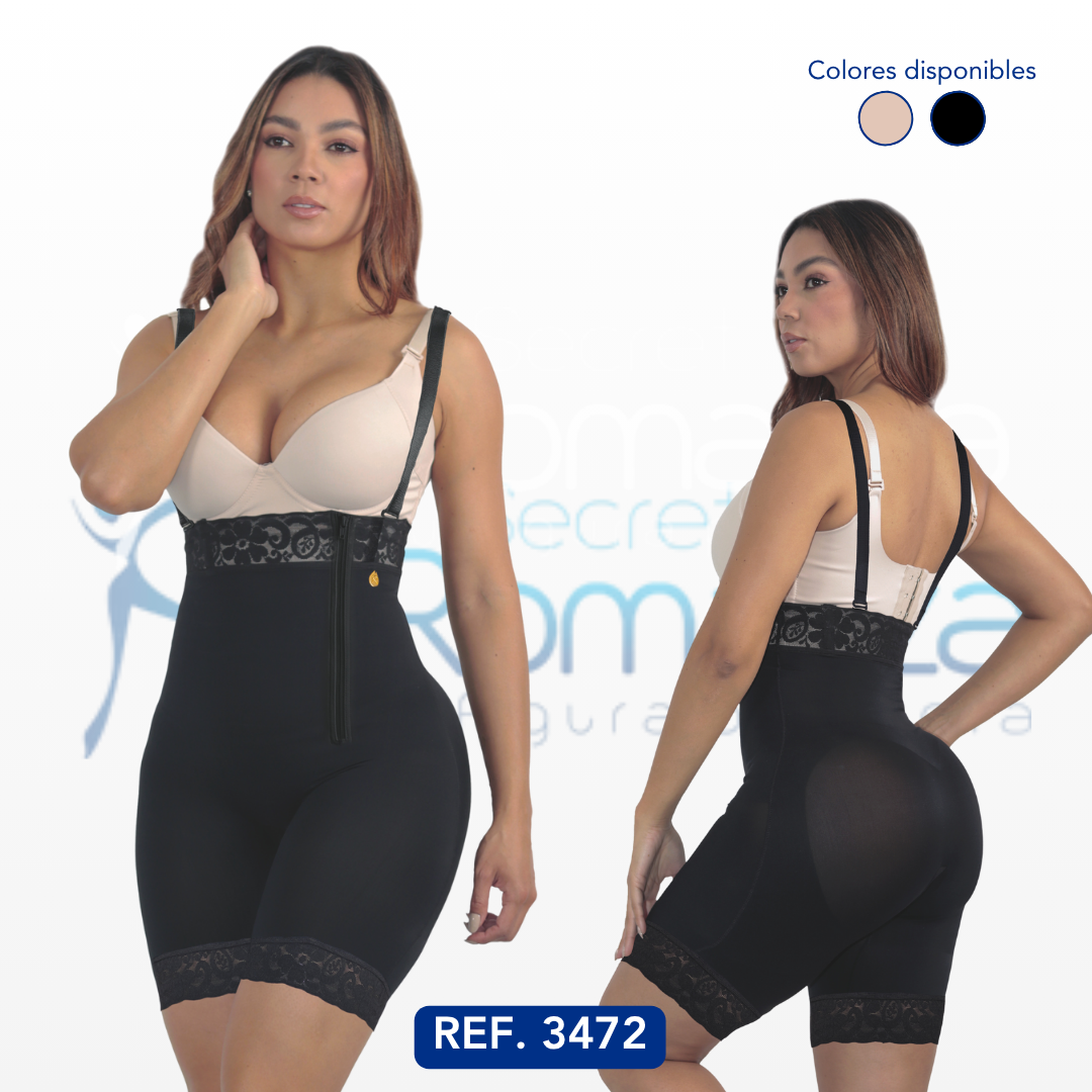 Mod. 3472 Strapless con ziper lateral encaje siliconado