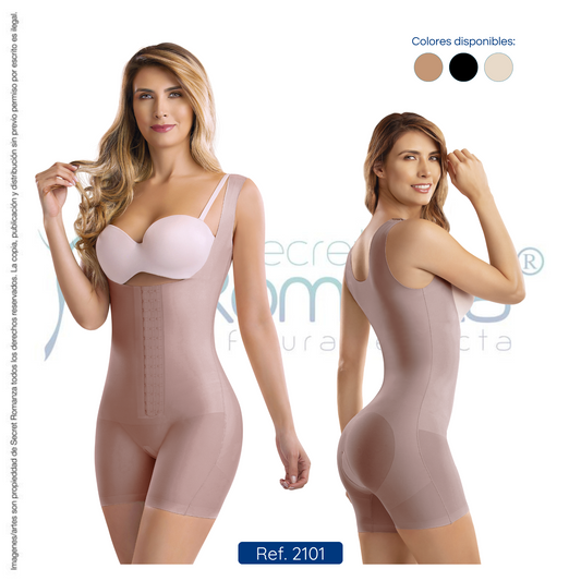 Mod. 2101 Faja Short espalda alta con broches.