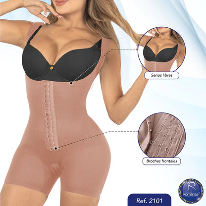 Mod. 2101 Faja Short espalda alta con broches.