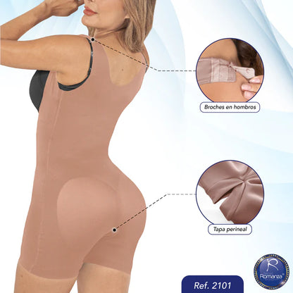Mod. 2101 Faja Short espalda alta con broches.