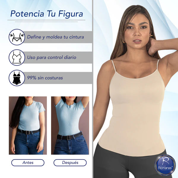 Mod. 2184 Faja tipo camiseta con copas prehormadas