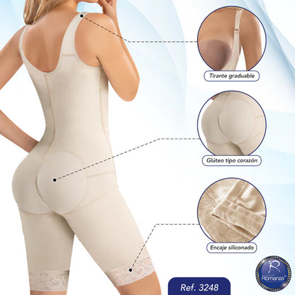 Mod 3248. A la rodilla senos libres con zipper