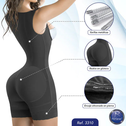 Ref. 3310 Faja tipo short silueta reloj de arena, fabricada en Powernet de alta compresión