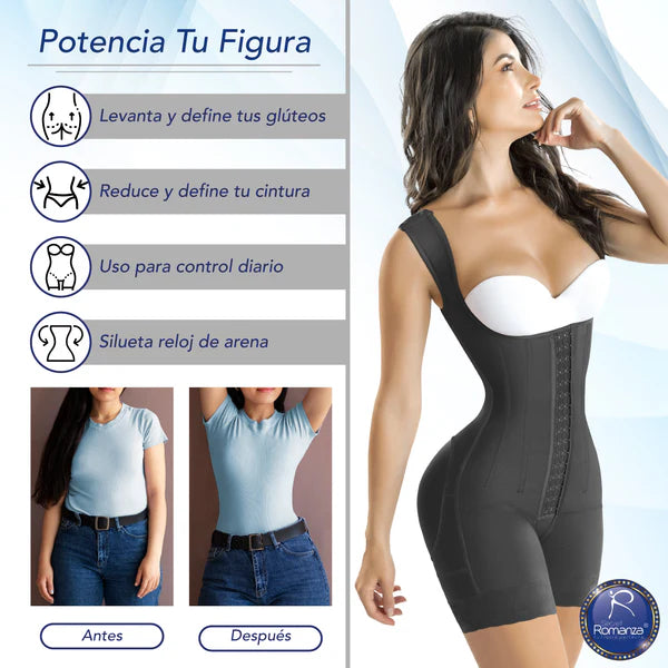 Ref. 3310 Faja tipo short silueta reloj de arena, fabricada en Powernet de alta compresión