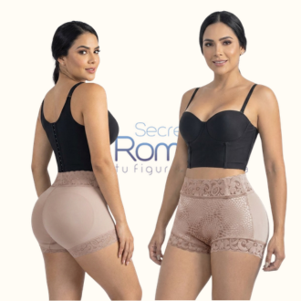 Ref. 3479 Faja Powernet ensueño tipo cachetero cintura media levanta glúteo prehormado con encaje siliconado