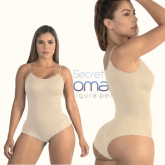Ref. 2176 Faja  tipo body con tiras pitillo graduables y copas prehormadas removibles