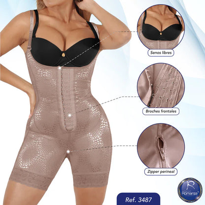Ref. 3487 Faja Powernet Ensueño Silueta Reloj de Arena tipo short senos libres
