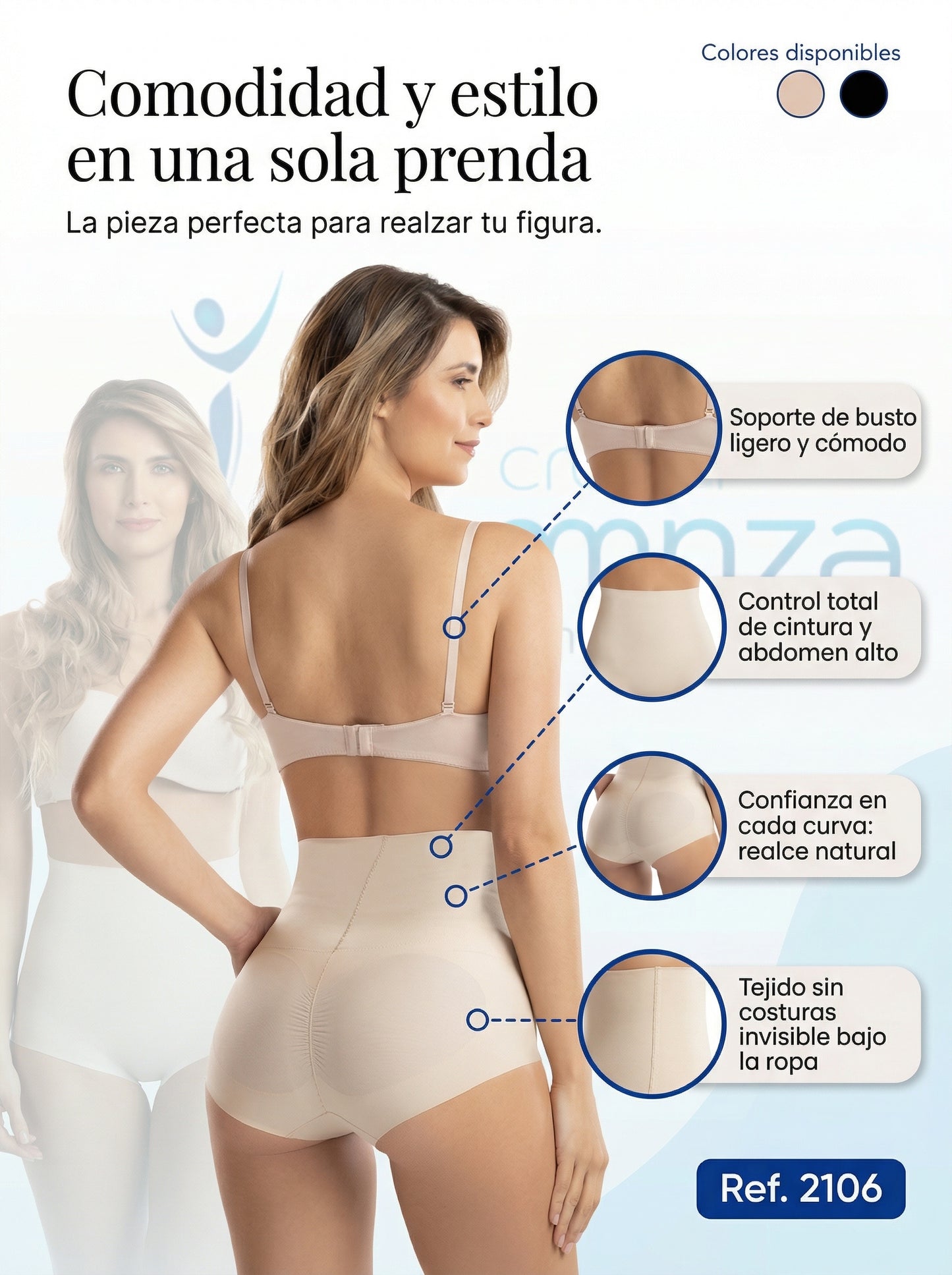 Mod. 2106 Cachetero invisible cintura alta