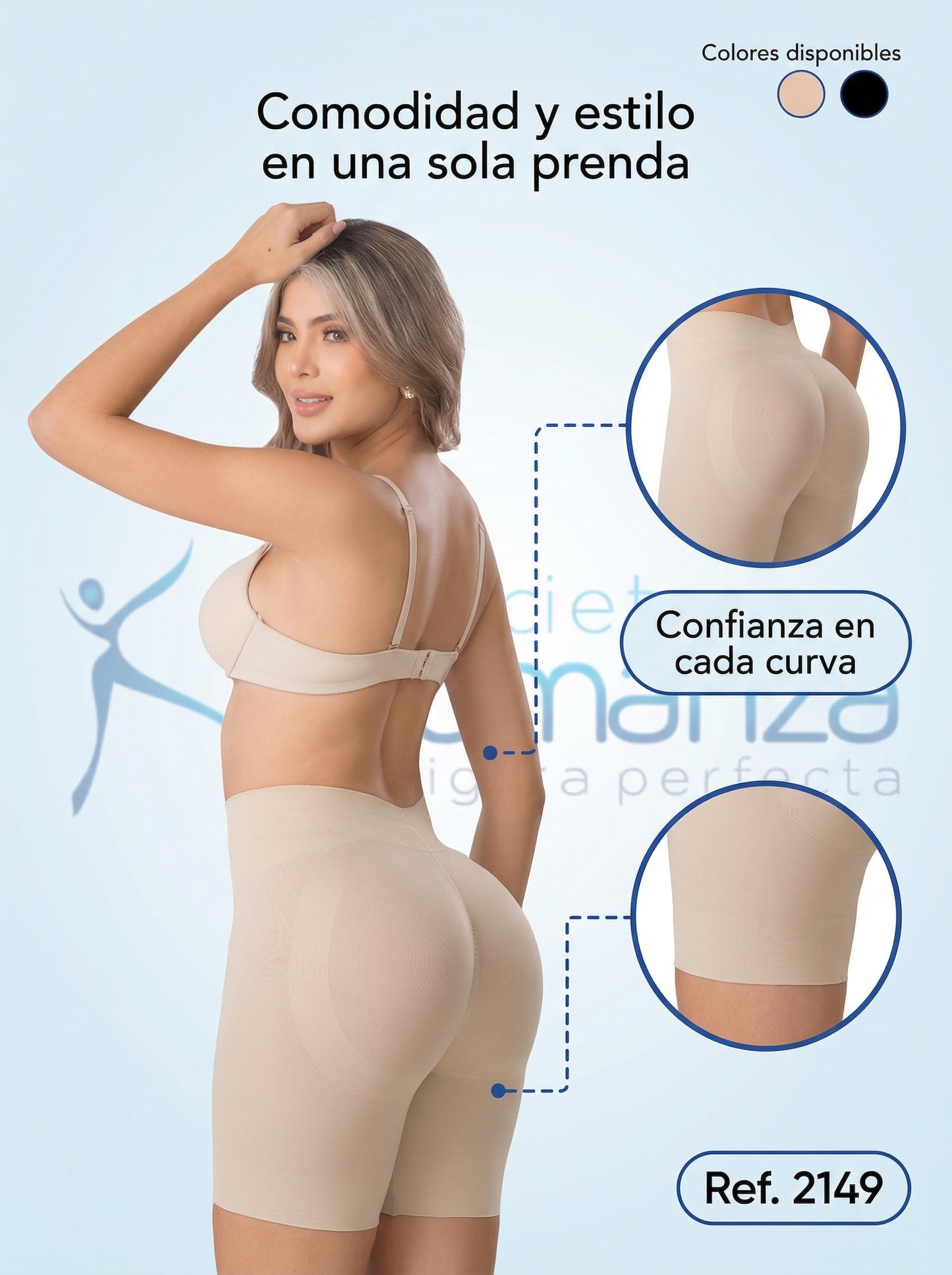 Mod. 2149 Short con varillas internas diagonales