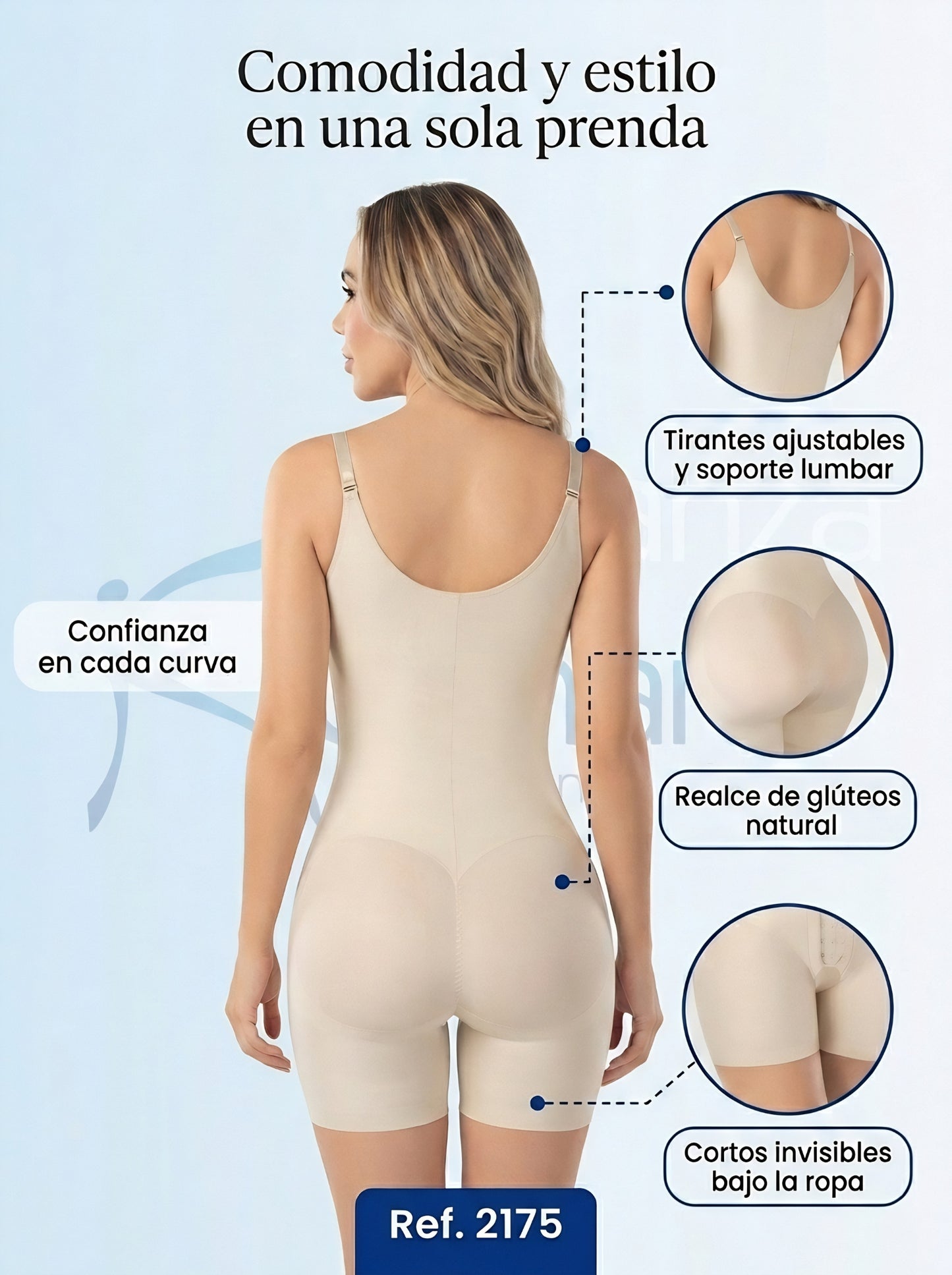Mod.2175  Short Invisible con tirantes Finos