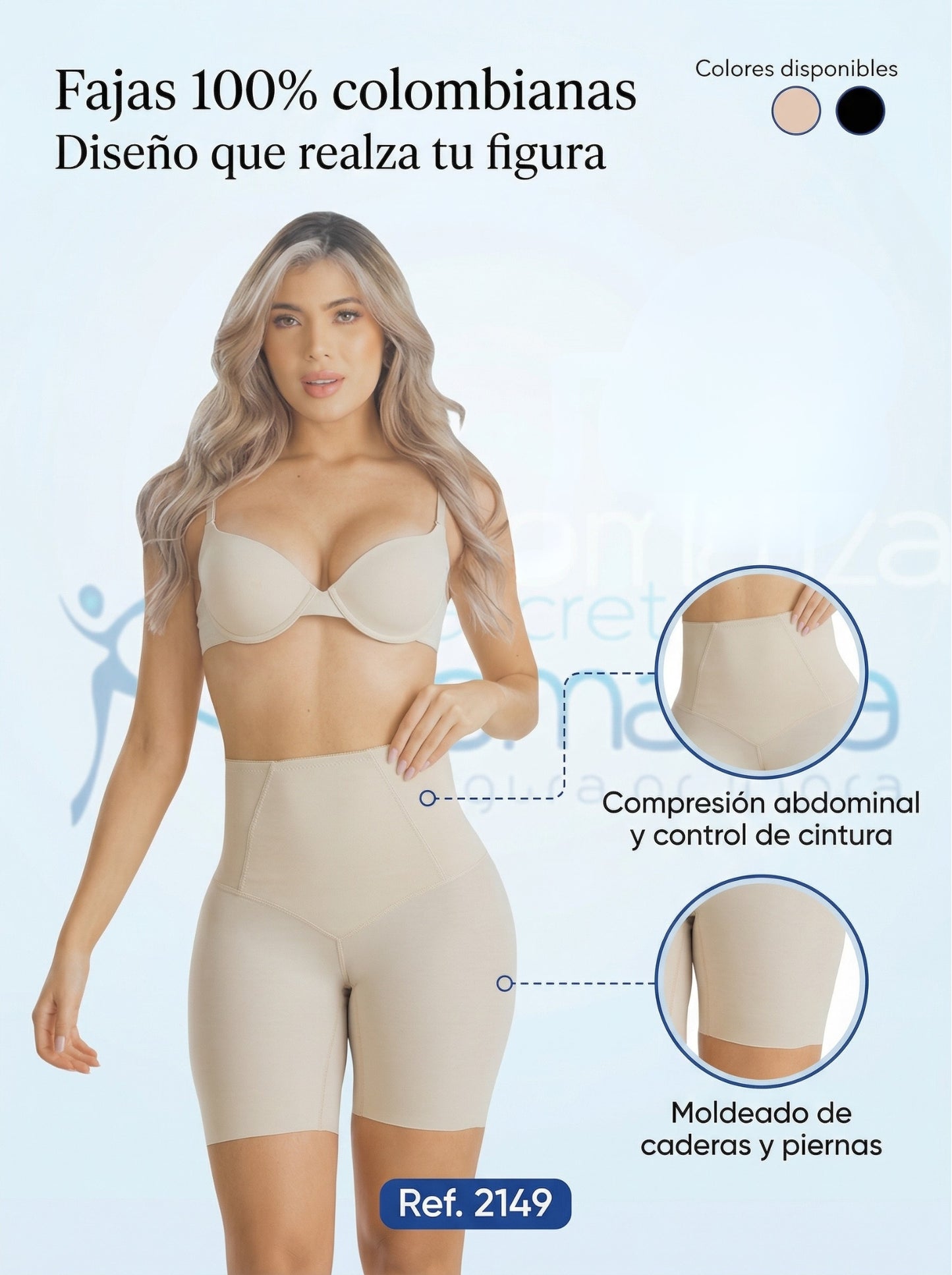 Mod. 2149 Short con varillas internas diagonales
