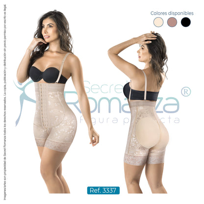 Mod. 3337 Faja short strapless Powernet Jacquard
