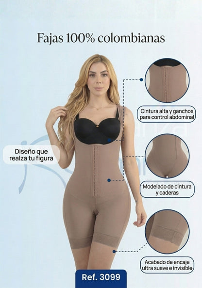Mod. 3099 Short Senos libres con broches en hombros