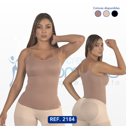 Mod. 2184 Faja tipo camiseta con copas prehormadas