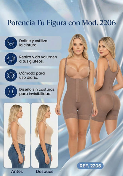 Mod.2206  short senos libres con broches y tirantes