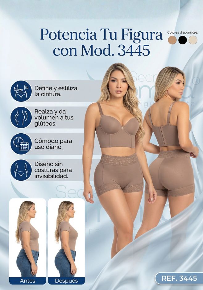 Mod. 3445 Panty Cachetero con glúteo prehormado