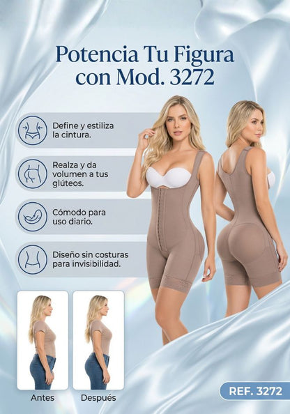 Mod. 3272 Short silueta reloj de arena con broches.
