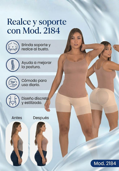 Mod. 2184 Faja tipo camiseta con copas prehormadas