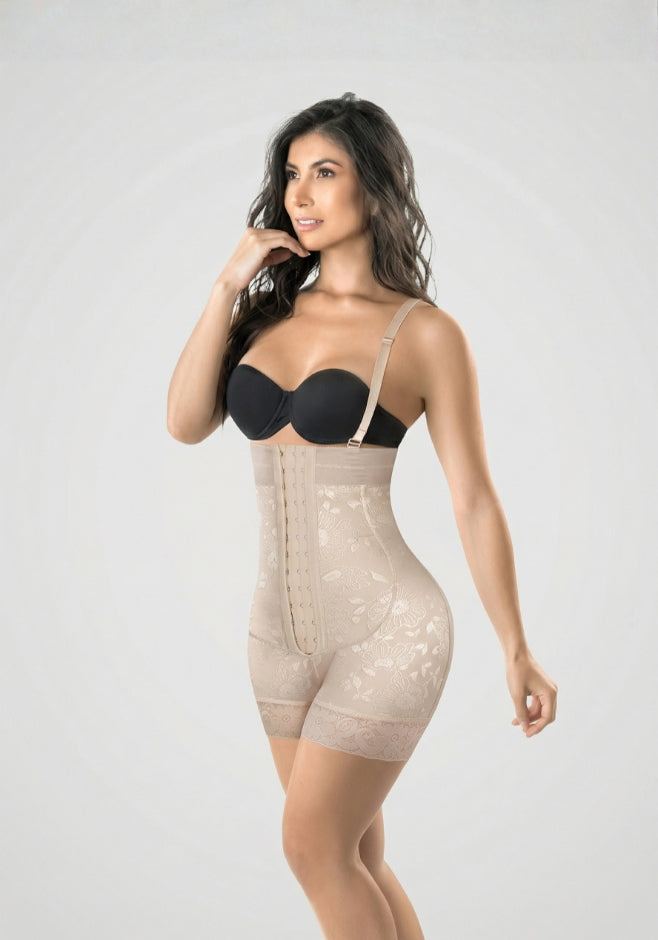 Mod. 3337 Faja short strapless Powernet Jacquard